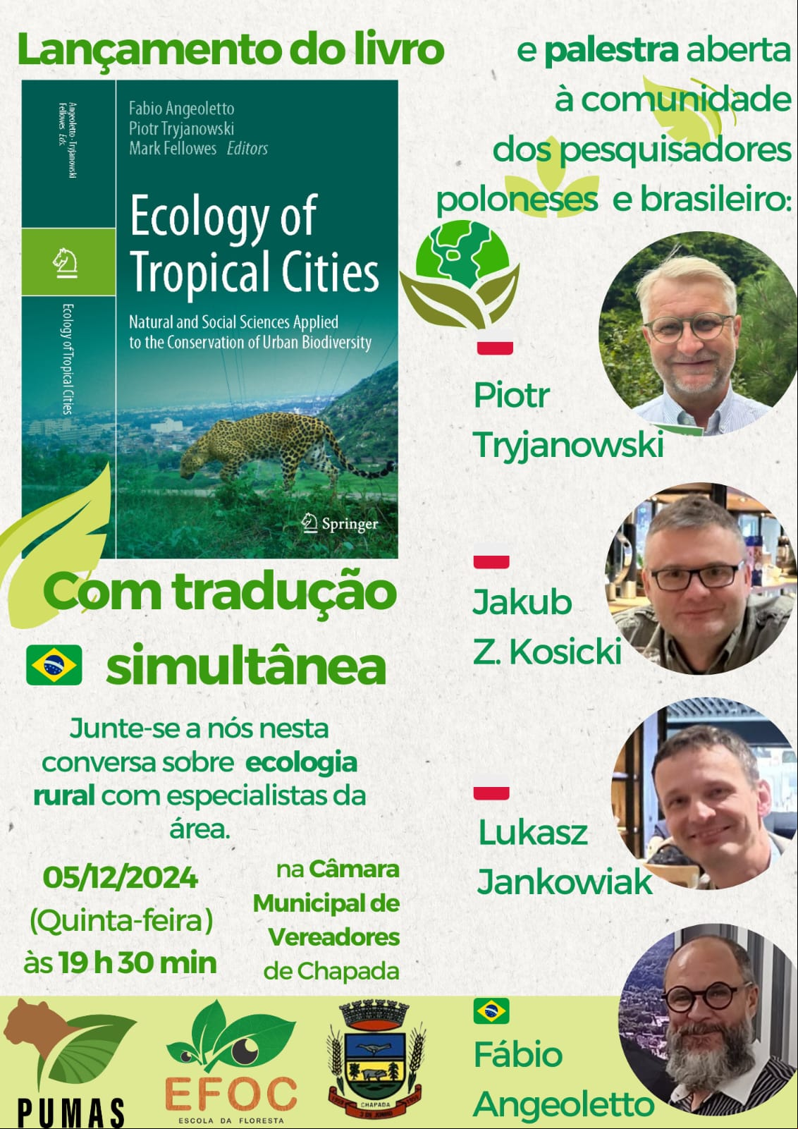 Capa Lançamento de livro e palestras reúnem cientistas do Brasil e da Polônia em Chapada
