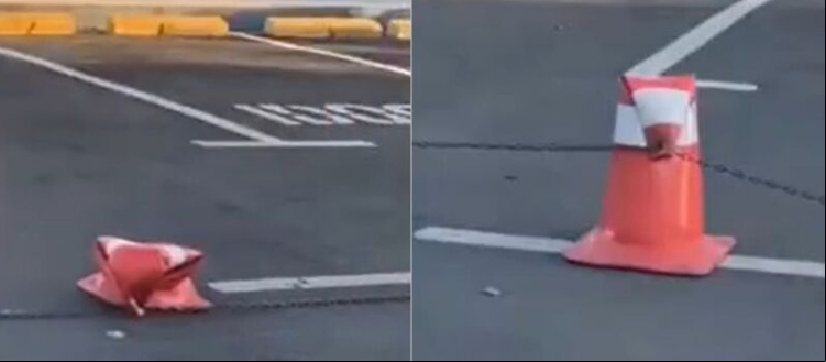 Capa Onda de calor no RS derrete cones de trânsito